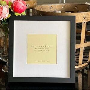 Pottery Barn Wood Gallery Frame Accents Black For 5”x 5” (10”x 10”) New In Box!